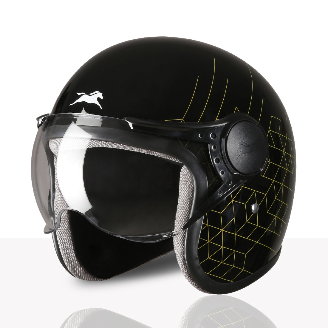 TVS Cruisetown Open Face Helmet – Stylish & Safe Helmet for Riders | ISI & DOT Certified | Premium Protection for Men & Women | Comfortable, Durable & Lightweight Design with Visor